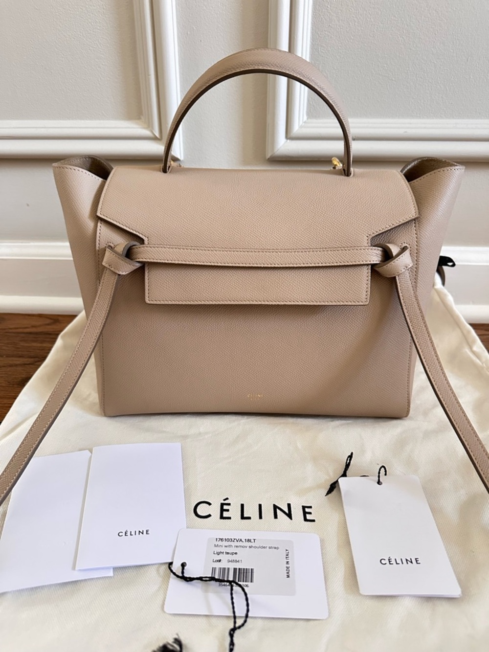 EUC Céline Mini Belt Bag - Light Taupe